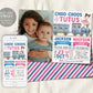 Choo Choos and Tutus Joint Siblings Birthday Invitation With Photo Editable Template