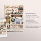 Adventure Awaits Travel Birthday Invitation Editable Template, Around the World Party Invite, Vintage Map Passport Plane Globe Luggage Evite