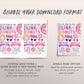 Donut Pool Party Joint Siblings Birthday Invitation Editable Template, Girls Sisters Twins Dunk and Donuts Invite, Summer Swimming Evite