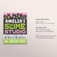 Slime Studio VIP Pass Editable Template, Girl Slime Entry Workshop All Access Pass, Slime Birthday Party Name Insert, ID Badge VIP Lanyard