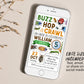 Insect Bugs Birthday Invitation With Photo Editable Template, Boy Buzz Hop Crawl Party Invite, Kids Bugging Out Beetle Bug Hunt Garden Evite