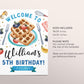 Waffles and Pajamas Birthday Welcome Sign Editable Template, Boy Waffle And PJs Party Poster, Kids Breakfast Brunch Slumber Party Banner