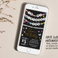 In My Birthday Era With Photo Invitation Editable Template, Friendship Bracelet Party Invite, Kids Tween Girl Eras Music Black Gold Evite