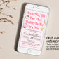 It's Me Hi I'm The Bride To Be Its Me Invitation Editable Template, Eras Bridal Shower Invite, In Her Bride Era Bachelorette Party Evite