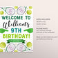 Tennis Birthday Welcome Sign Editable Template, Wimble-One Tennis Ball Racket Birthday Poster, Sports Poster, Tournament Game Set Match