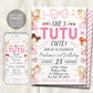 Tutu Cute 2nd Birthday Invitation Editable Template