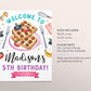 Waffles and Pajamas Birthday Welcome Sign Editable Template, Girl Waffle And PJs Party Poster, Kids Breakfast Brunch Slumber Party Banner