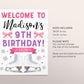 Ice Skating Birthday Welcome Sign Editable Template, Girl Festive Winter Ice Skating Party Poster, Skating Skate Rink Outdoor Ice Rink Sign