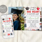 Teacher Graduation Invitation With Photo Editable Template