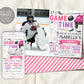 Ice Hockey Birthday Invitation With Photo Editable Template