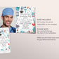 Doctor Graduation Invitation With Photo Editable Template, Medical School Grad Announcement Party Invite Men Women, Physician MD DR Evite