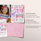 Axolotl Birthday Invitation With Photo Editable Template, Girl Axolotl Theme Alotl Fun Party Invite, Under The Sea Lake Evite Printable