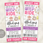 Amusement Park Birthday Ticket Invitation Editable Template