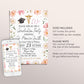 Doctor Graduation Invitation Editable Template, Floral Medical School Grad Announcement Party Invite for Her, Physician MD DR Pharmacist
