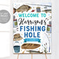 Fishing Birthday Welcome Sign Editable Template