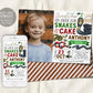 Snake Birthday Invitation With Photo Editable Template