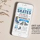 Ice Skating Birthday Invitation With Photo Editable Template, Boy Ice Hockey Skating Party Invite, Kids Lace Up Your Skates Skate Rink Evite