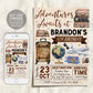 Adventure Awaits Travel Birthday Invitation Editable Template,