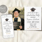 Graduation Invitation With Photo Editable Template