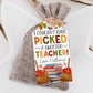 Fall Teacher Appreciation Gift Tags Editable Template, Caramel Apple Couldn't Have Picked A Sweeter Teacher Tag, Thanksgiving Candy Apple