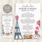 Paris Bachelorette Itinerary And Invitation Editable Template, Paris Travel Planner Invite France Girls Night Out Weekend Schedule Hen Party