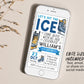Ice Skating Birthday Invitation Editable Template, Boy Ice Hockey Skating Party Invite, Let's Hit The Ice Sports Winter Skate Rink Evite