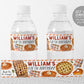 Pie Water Bottle Labels Editable Template