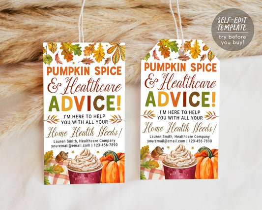 Fall Healthcare Pop By Tag Editable Template