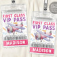 Airplane Birthday All Star VIP Pass Editable Template