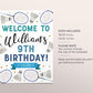 Badminton Birthday Welcome Sign Editable Template, Boy Badminton Birthday Party Poster, Sports Game Match Tournament Shuttlecock Poster