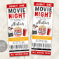 Movie Birthday Ticket Invitation Editable Template