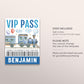 Train Birthday VIP Pass Editable Template, Boy Train Party Pit Crew Party, First Class All Access Guest Name Tag Insert ID Badge Lanyard