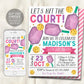 Pickleball Birthday Invitation Editable Template