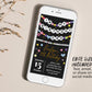 In My Birthday Era Invitation Editable Template, Friendship Bracelet Party Invite, Kids Tween Teen Birthday Girl Eras Music Black Gold Evite