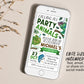 Chameleon Birthday Invitation Editable Template, Boy Reptile Lizard Party Animal Invite, Kids Chameleons Theme Nature Jungle Party Hat Evite