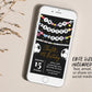 In My Soccer Era Birthday Invitation Editable Template, Soccer Friendship Bracelet Party Invite, Football Sports Game Eras Black Gold Evite