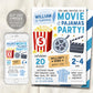 Movie and Pajamas Party Birthday Invitation Editable Template