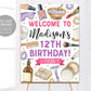 Spa Party Birthday Welcome Sign Editable Template