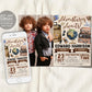 Adventure Awaits Travel Joint Siblings Birthday Invitation With Photo Editable Template,