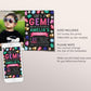 Gems Birthday Invitation With Photo Editable Template, She's A Gem Party Invite, Gemstones Geode Rocks Crystal Our Little Gem Black Evite