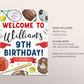 Sports Birthday Welcome Sign Editable Template, Multi Sports Baseball Football Basketball Soccer Tennis Party Poster, It's Game Time Poster