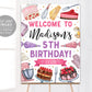 Cake Decorating Birthday Party Welcome Sign Editable Template