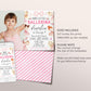 Ballerina Birthday Invitation With Photo Editable Template, Ballet Pink Tutu First Birthday Invite, Our Little Ballerina Dance Floral Evite