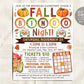 Fall Bingo Night Fundraiser Flyer Editable Template