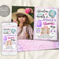 Adventure Awaits Travel Birthday Party Invitation With Photo Editable Template