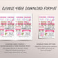 Train Birthday Invitation Editable Template, Girl Chugga Choo Train Boarding Pass Party Invite, All Aboard The Birthday Express Admit One
