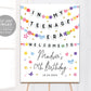 In My Teenage Era Welcome Sign Editable Template