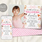 Ballerina Birthday Invitation With Photo Editable Template