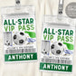 Soccer Birthday All Star VIP Pass Editable Template