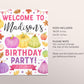 Pumpkin Welcome Birthday Sign Editable Template, Girl Fall Autumn Our Little Pumpkin Patch Birthday Party Welcome Poster, Apple and Pumpkins
